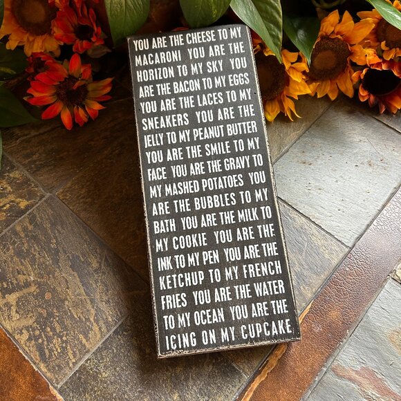 “You Are The Cheese To My Macaroni…” Inspirational Wooden Box Sign (Mint) - Picture 6 of 6
